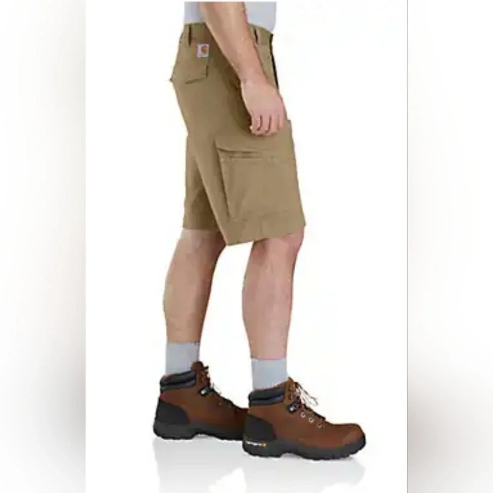 Carhartt Rugged Flex Relaxed Fit Canvas Cargo Work Shorts Tan BS3542-M Mens 40